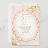 Carte Lignes dorées fines abstraites Réception de mariag (Devant)