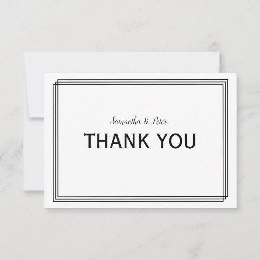 Carte Lignes géométriques modernes - Merci 3x5 (Devant)