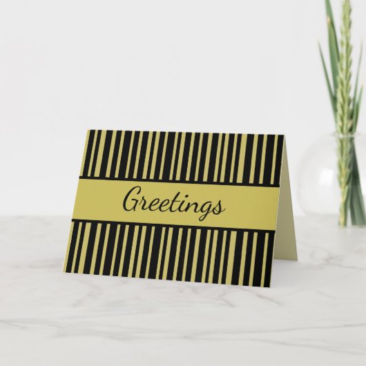 Carte Lignes noires et olive (Devant)