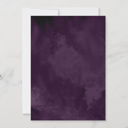 Carte Lignes or fin Abstrait Mariage V2 Plum ID867 (Dos)