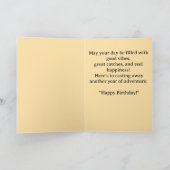 Carte Lignes serrées et vœux d'anniversaire (Intérieur)