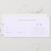 Carte LiIac Lavender un cadeau pour vous certificat de b (Dos)