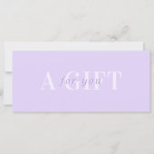 Carte LiIac Lavender un cadeau pour vous certificat de b (Devant)