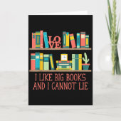 Carte Like Big Books And I Cannot Lie Funny Bookworm Hum (Devant)
