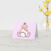 Carte Lil Baseball Baby Girl Blank (Fleur jaune)