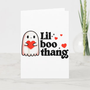 Carte Lil Boo Thang Saint-Valentin Cœurs Mignons Fantôme