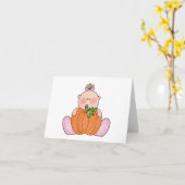 Carte Lil Citrouille Baby Girl Blank Card (Fleur jaune)