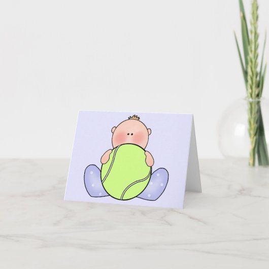 Carte Lil Tennis Baby Boy Blank Card (Devant)