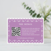 CARTE LILA MEXICAN PAPEL PICADO ENCLOUSCARD (Debout devant)