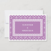 CARTE LILA MEXICAN PAPEL PICADO ENCLOUSCARD (Dos)