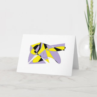 CARTE LILAC ABSTRAIT BLANK GREETING CARD