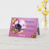 Carte Lilac Anemone (Fleur jaune)