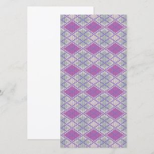 Carte LILAC ARGYLE TRICOT 8x4 Cardigan Plat / Vertical
