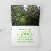 Carte Lilac Bush avec la sympathie de l'animal (Intérieur)