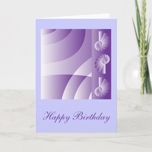Carte Lilac Design "Joyeux Anniversaire" (Devant)