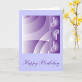 Carte Lilac Design "Joyeux Anniversaire" (Fleur jaune)