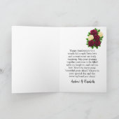 Carte Lilac En vichy Floral 5e anniversaire Couple cadea (Intérieur)