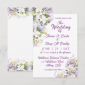 Carte Lilac Fleur sauvage Mariage à fleurs (Devant / Derrière)
