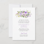 Carte Lilac Floral Long Distance Baby shower Insertion C (Devant)