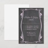 Carte Lilac Flourourd Chalkboard Réponse (Devant / Derrière)