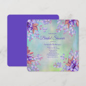 Carte Lilac Lavender Flower Fête des mariées (Devant / Derrière)