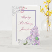 Carte Lilac Loveliness Joyeux anniversaire (Fleur jaune)