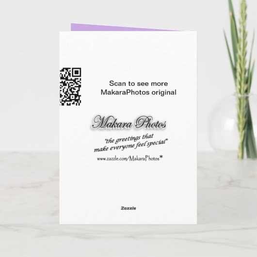 Carte Lilac Purple Oval Birthday- customize d'occasion (Dos)