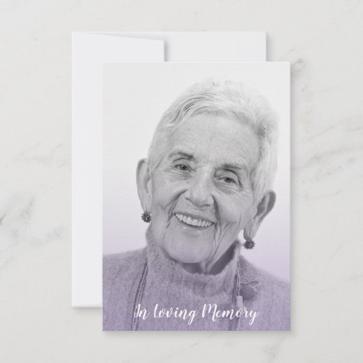 Carte Lilac Trendy Transparency Effect Funeral Dear Ones (Devant)