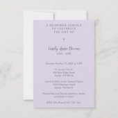 Carte Lilac Trendy Transparency Effect Funeral Dear Ones (Dos)