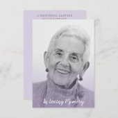 Carte Lilac Trendy Transparency Effect Funeral Dear Ones (Devant / Derrière)