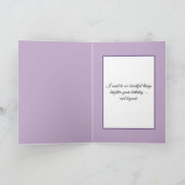 Carte Lilacs d'anniversaire et goutte d'eau (Intérieur)