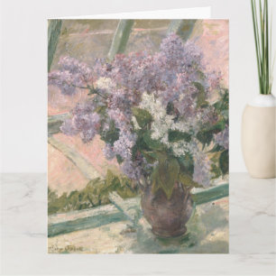Carte Lilacs dans la fenêtre par Mary Cassatt American P
