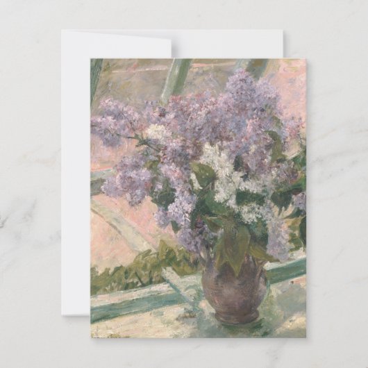 Carte Lilacs dans la fenêtre par Mary Cassatt Peintre am (Devant)