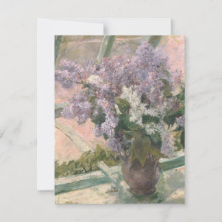 Carte Lilacs dans la fenêtre par Mary Cassatt Peintre am