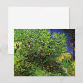Carte Lilacs de Vincent van Gogh, Fleurs de Jardin Vinta (Devant / Derrière)