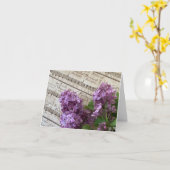 Carte Lilacs sur la musique ancienne (Fleur jaune)