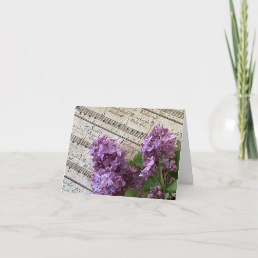 Carte Lilacs sur la musique ancienne (Devant)