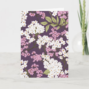 Carte Lilacs Violets Sur Violet