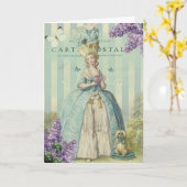 Carte Lilas au printemps, Bonne fête (Fleur jaune)