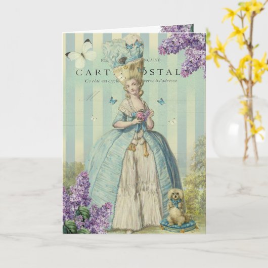 Carte Lilas au printemps, Mères Dat (Fleur jaune)