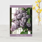 Carte Lilas du jour de mère (Fleur jaune)