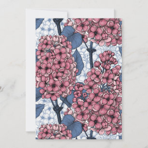 Carte Lilas en rose et bleu