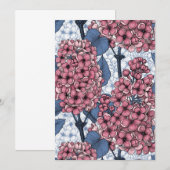 Carte Lilas en rose et bleu (Devant / Derrière)