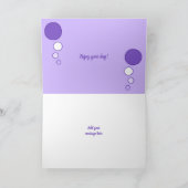 Carte Lilas se reposant de pourpre de photo de chat de (Intérieur)