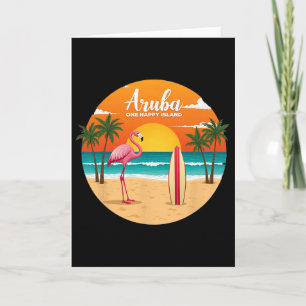Carte L'île heureuse d'Aru Flamingo Surfing Tropical B