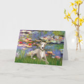 Carte Lilies 2 - Whippet #2 (Fleur jaune)