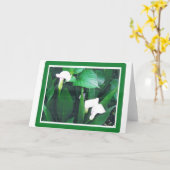 CARTE LILLIES BLANC (Fleur jaune)