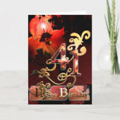 Carte Lilly Dream flower Happy 41 Anniversaire orné (Devant)