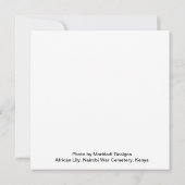 Carte Lily africaine (Dos)