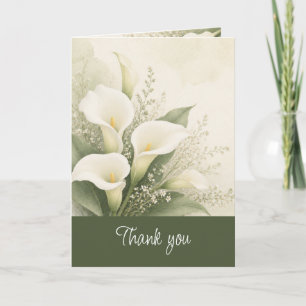 Carte Lily blanche Belle Fleur de Jardin Merci